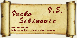 Vučko Sibinović vizit kartica